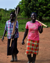 Women farmers headed to their fields