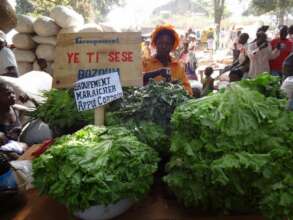 Selling produce at the market