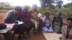 Open air classroom, meeting women where they are.