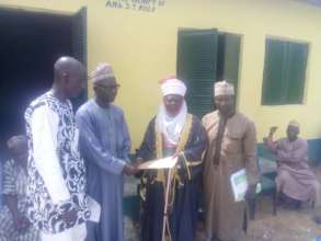 Classroom handover by Traditional ruler. Estu Dazi