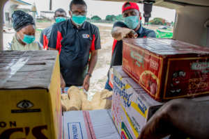 Team beginning with the distribution.