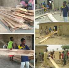 Material delivery with students help.