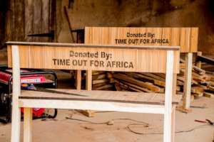 Assembled furniture ready for the classroom