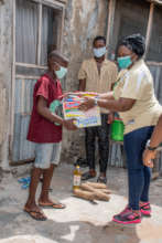 Timeout4Africa team leader Joy with camper