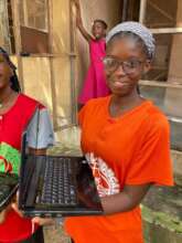 Petra with her computer