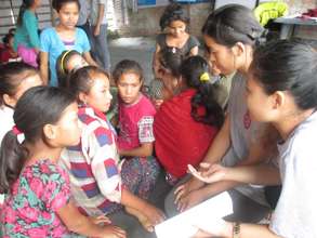 Young girls participating in our program