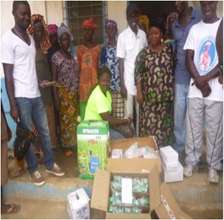 Receiving supplies at Jarmulour Clinic