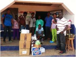 Delivering supplies to Gbarnga clinic