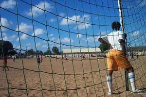 Girl Goalkeeper in Maputo