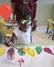 Stella while painting