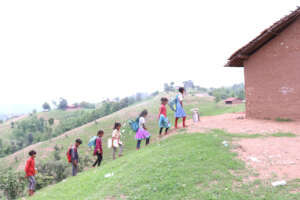 School run by Seva Mandir in the hilly terrain