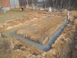 Cottage Site: Poured foundation Feb 2015