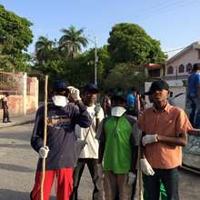 Helping clean up their city