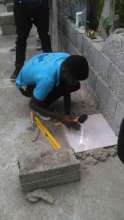 Learning ceramic tile work