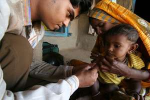 Child recieving vaccination