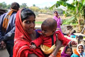 Bindu with her child