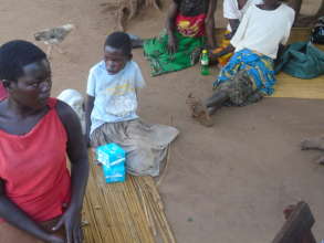 Teen age girl receiving sanitary pads