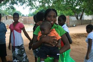 Artemisia, an ex-10th student with her child.