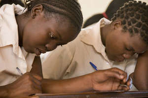 Admira and Ida taking a Test
