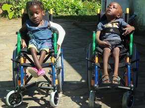 New wheelchairs for Vimbai and Keith