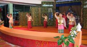 Performing traditional Thai dance