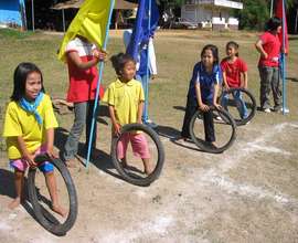 Racing for their team