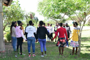 Girls bonding and sharing experiences at seminar