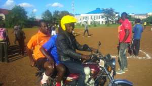 Motorcycle transporting VMMC participants
