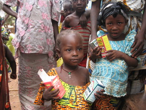A young beneficiary of free antimalaria treatmen