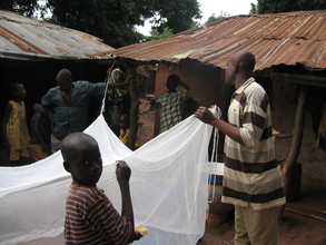 ITN demostration during a house hold visit at Nasara village