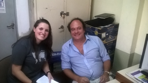 Natalie Russell con Pablo N. Otal Coordinador de Lecheria.JPG