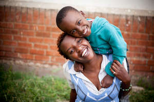 Eunice and her son.