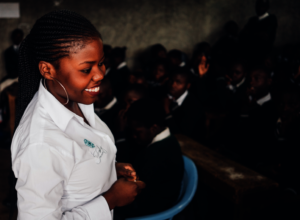 Lydia teaching sexual violence prevention