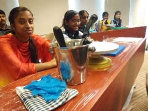 Komal working at Manavya