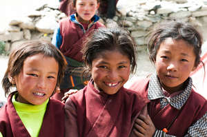School Girls, Saldang, Nepal.