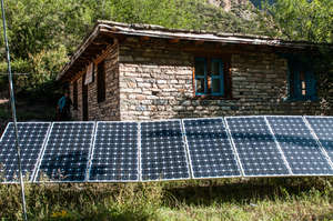 Birthing center, Chunawar, solar panels