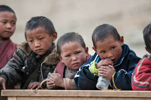 Boys in Saldang, Nepal