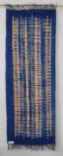 Raffia, shibori dyed,  wall hanging