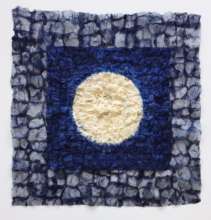 Makira moon on dense weave silk, open weave back
