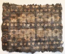 Silk shibori dyed placemat