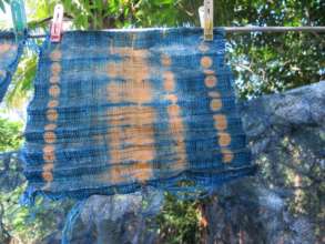 Shibori raffia products
