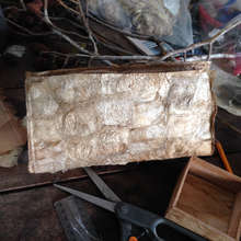 Wild silk clutch