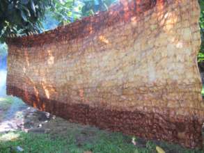Banded dyeing techniques on wild silk