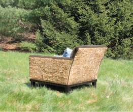 Wild silk chair made by Karen Brown