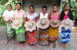 Women's group shows off handmade hats