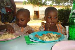 Children having lunch
