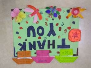 a card made by Umang children for their teacher
