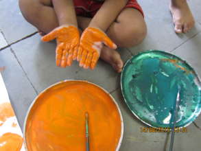 Hand printing activity