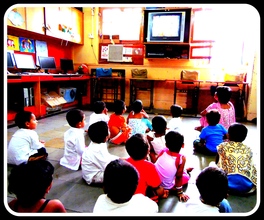 Chillars watching Chillar Party!