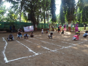 Children participating in Sports Day